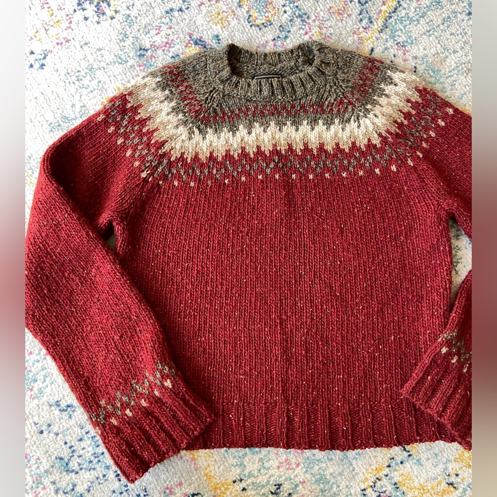 Vintage Abercrombie & Fitch Wool Sweater, size large.